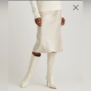 Quince 100% Washable Silk Midi Skirt